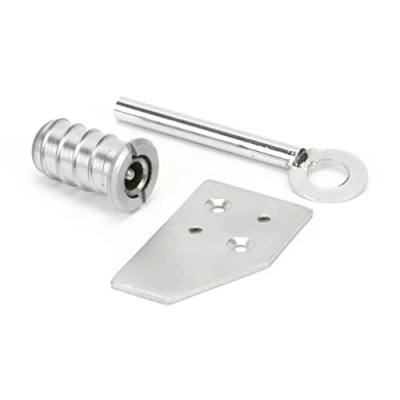 Image of From The Anvil 49919 Satin Chrome Key Flush Sash Stop