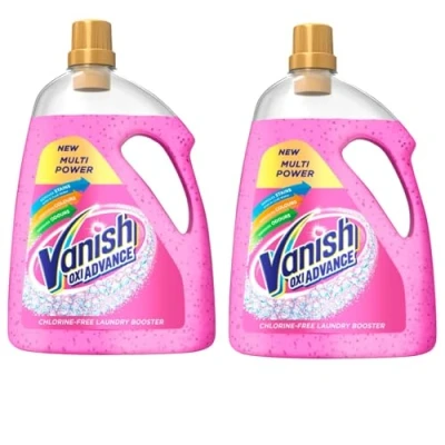Image of Vanish 2 x Gold Oxi Action Gel Stain Remover Fabric Clothes Colour Safe 2250ml