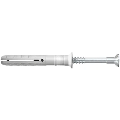 Image of Fischer 048790 6 x 80/50 mm N S Hammer Fix Nail Screw with Plug Zinc (100 Piece)