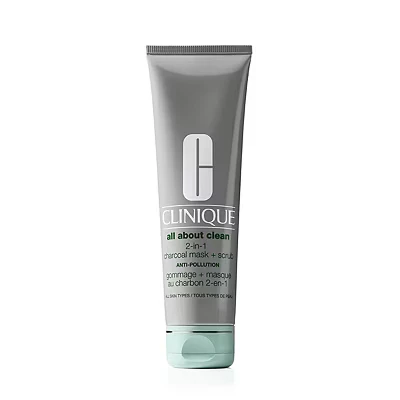 Image of Clinique All About Clean 2 In 1 Charcoal Mask Plus Scrub For Women 3.4 oz