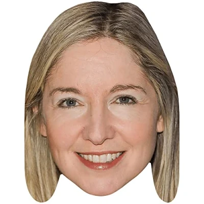 Image of Victoria Coren Mitchell (Smile) Celebrity Mask, Flat Card Face, Fancy Dress Mask