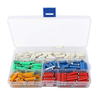 Image of 200pcs Continental Torpedo Fuse with Plastic Storage Box for 5A 8A 10A 16A 25A European Vehicles Vintage Cars