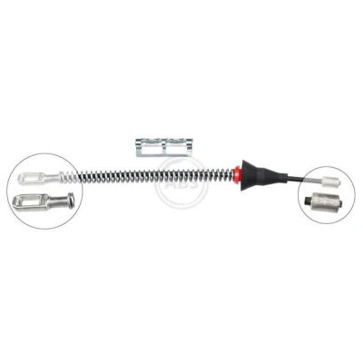 Image of 522411, 522414, 90496486, 90538631 Brake Cable A.B.S. K12076 210mm Drum for left hand/right hand drive vehicles VAUXHALL: Vectra Mk1 CC