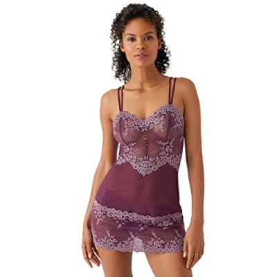 Image of Wacoal Embrace Lace Chemise Italian Plum/Valerian Purple L 14