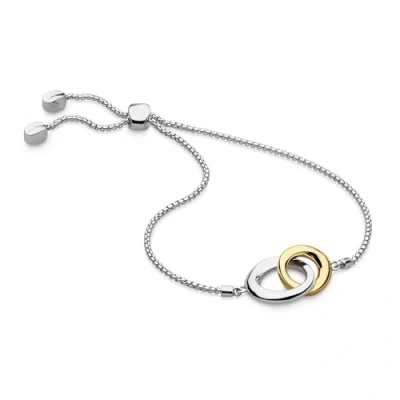 Image of Kit Heath and Gold Plate Bevel Cirque Link Golden Toggle Bracelet