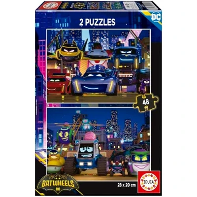 Image of Educa bathwheels 2 Cardboard Puzzles with 48 Pieces The Pictures of Batwheels, Fun for Double Game Boys and Girls from 3 4 5 6 Years (20107), Varié