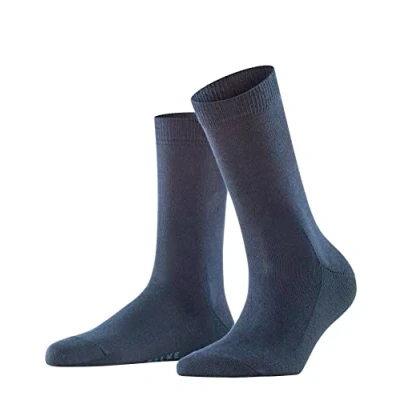 Image of FALKE Women&#039;s Family W SO Sustainable Cotton Plain 1 Pair Socks, Blue (Dark Navy 6379) new eco friendly, 2.5 5
