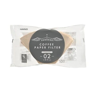Image of Hario Flat Bottom Coffee Filters, 02, Brown, 100 Count