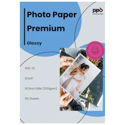 Image of PPD 50 Sheets A4 Inkjet Super Premium Glossy Photo Paper 280gsm Professional Grade 15