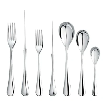 Image of Robert Welch Ashbury Bright, 84 Piece Cutlery Set for 12 People. Made from Stainless Steel. Dishwasher Safe.