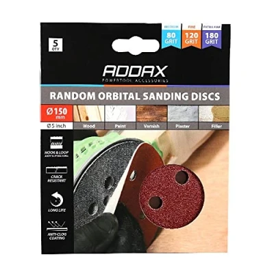 Image of TIMCO Random Orbital Sanding Discs 80/120/180 Red 150mm