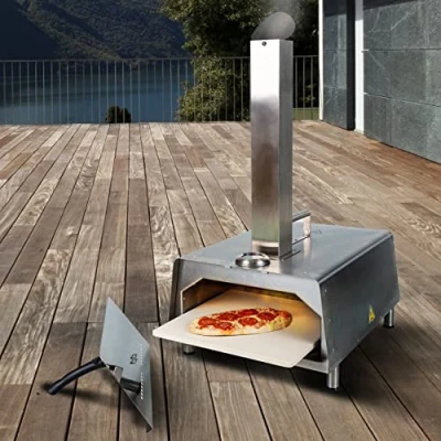 Image of Superfast Pizza Ovens Wood Pellet Oven Fired Maker Portable Stainless Steel Grill Smoker Outdoor Garden BBQ Cooking