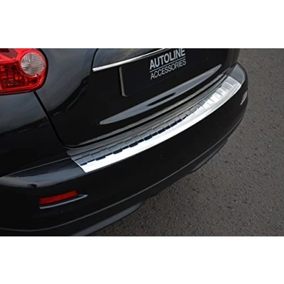 Image of Chrome Bumper Protector Sill Trim Cover To Fit Juke (2010 14)