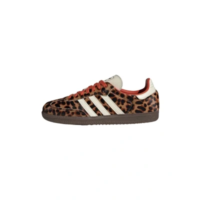 Image of adidas Originals Samba OG LEO Print Trainers, Women&#039;s, Size: 40, Core black preloved red cream white shoes