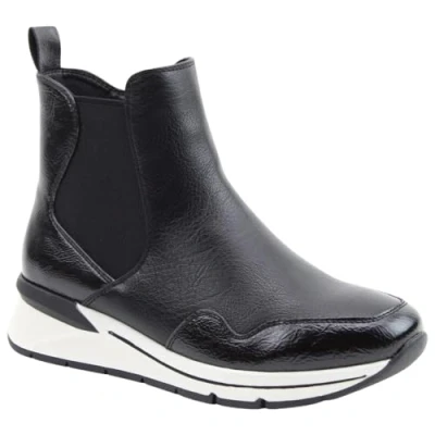 Image of Heavenly Feet Zayla Ankle Chelsea Boots (Black, UK Footwear Size System, Adult, Women, Numeric, Medium, 6)
