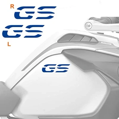 Image of BLACK DOVES GRAPHICS 2pcs Stickers Compatible with Motorrad Tank Sides R 1200 1250 GS Adventure LC (Blue)