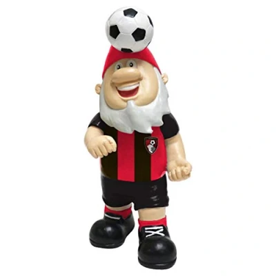Image of FOCO Bournemouth FC Football Premier League Championship Header Garden Gnome Ornat Indoor, Outdoor