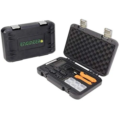 Image of Handy Crimp PAD 02 Tool Kit&#039; Versatile Precision Universal Crimping Set with Inter Changeable Dies.Made in Japan. ENGINEER ,Orange