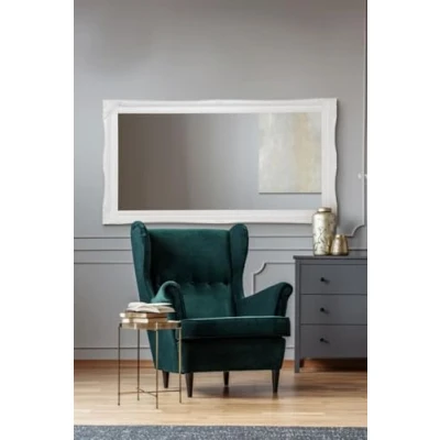 Image of 4Ft6 X 2Ft6 137cm 76cm Large White Ornate Shabby Chic Big Wall Mirror Bargain