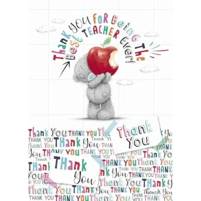 Image of Me To You Tatty Teddy Thank For Being The Best Teacher Ever Card