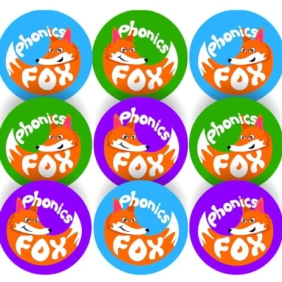 Image of 144 Phonics Fox 30 mm Reward Stickers for School Teachers, Parents, Nursery