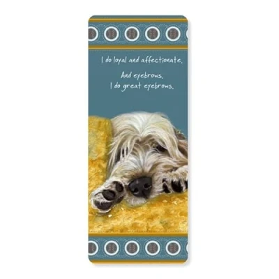 Image of The Little Dog Laughed Bookmark &#039;Great Eyebrows&#039; Grand Basset Griffon Vendéen Themed Reading Accessory