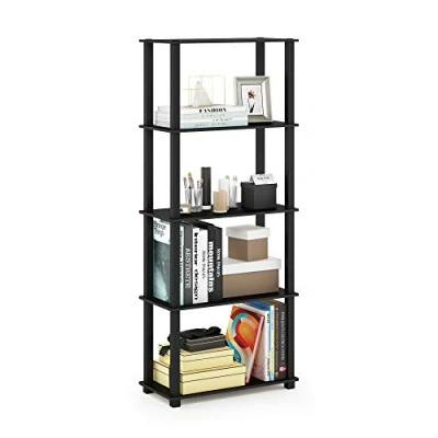 Image of Furinno Toolless Shelves, Wood, Americano/Black, one size
