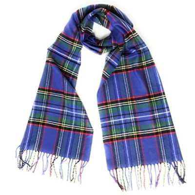 Image of KGM Super Soft Plaid Tartan Check Scarf Scarves for Men Woman`s Scarfs (Royal Blue)