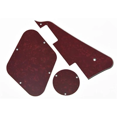 Image of KAISH Red Pearl LP Pickguard &amp; Rear Plate Switch Cavity Covers for Epiphone Les Paul