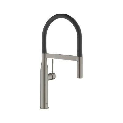 Image of Grohe Essence Single Lever Kitchen Sink Mixer 1/2″, with temperature limiter, Brushed Hard Graphite (30294AL0)