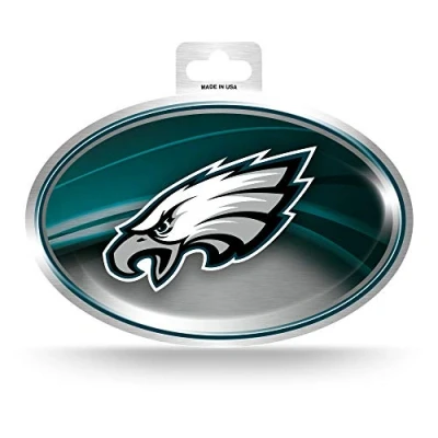 Image of NFL Rico Industries Metallic Team Logo Sticker, Philadelphia Eagles