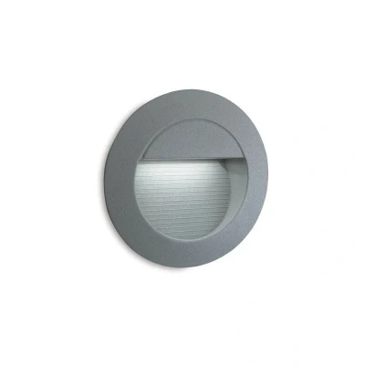 Image of LED 14 Light Wall &amp; Step Aluminium, White IP65