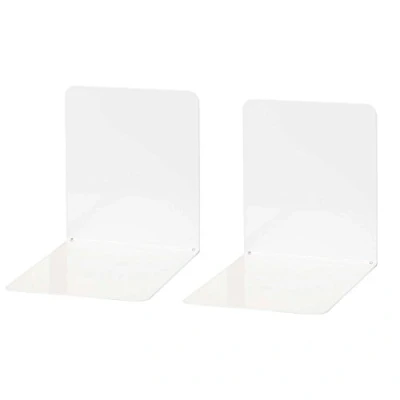 Image of Wedo 1021100 bookend (Made of Metal, Wide, 14 x 12 cm) 2 Pieces White