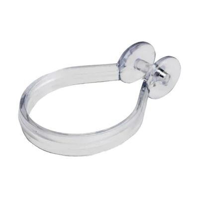 Image of Croydex Shower Curtain Button Rings Pack of 12 Clear