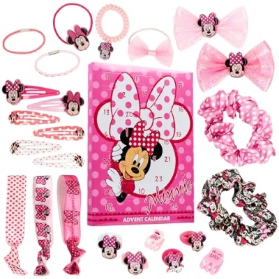 Image of Disney Minnie Mouse Advent Calendar 2024 Hair Accessories Countdown (Pink)