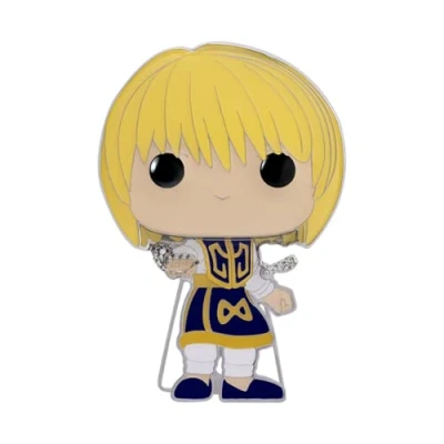 Image of Loungefly POP! Large Enamel Pin HUNTERxHUNTER: Kurapika Hunter X (HXH) Pins Cute Collectable Novelty Brooch for Backpacks &amp; Bags Gift Idea Official Merchandise