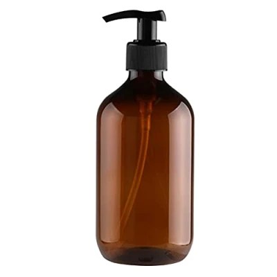 Image of Athemeet Pump Bottle Dispenser Empty Plastic Refillable Lotion Soap Shampoo Bottles Containers with Multipurpose for Cosmetic Kitchen Bathroom Brown (10oz / 300ml)