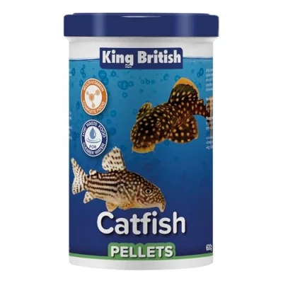 Image of King British Catfish Pellets 600g Multi Vitamin Complete Sinking Food for &amp; Other Bottom Feeding Tropical Fish Clear Water Formula Natural ingredients Support A Healthy Immune System