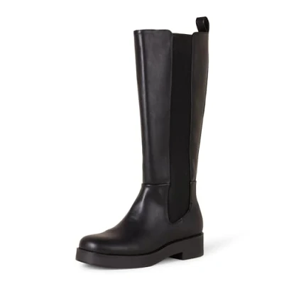 Image of Amazon Essentials Women&#039;s Tall Gusset Boot, Black, 4 UK