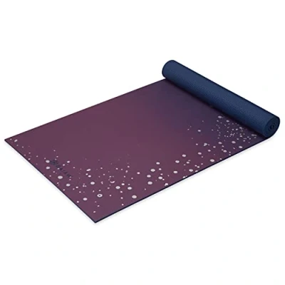 Image of Gaiam Yoga Mat Premium Print Extra Thick Non Slip Exercise &amp; Fitness for All Types of Yoga, Pilates Floor Workouts, Sublime Sky, 6mm
