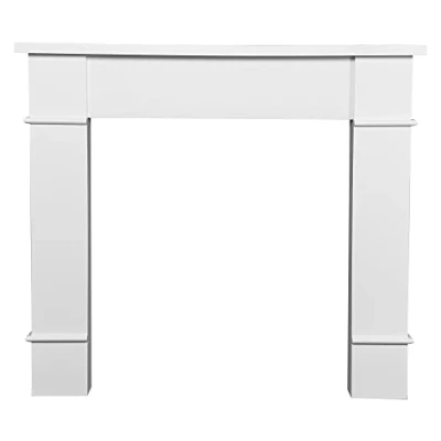 Image of Adam Linton Mantelpiece with Downlights in Pure White, 48 Inch