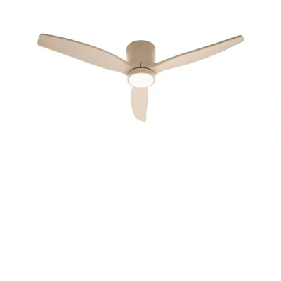 Image of Lucande LED ceiling fan Sorin, beige, DC, quiet