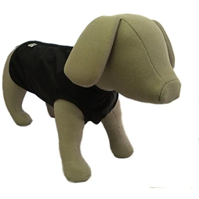 Image of Doggie Coats Step In Waterproof Lightweight Unlined Dog Coat Black (16 inch)