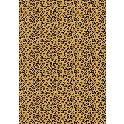 Image of 1 x A4 Printed Wallpaper Decor Icing Sheet of Leopard Animal Print Edible Cake Topper Decorated Perfect for Decorating Larger Cakes
