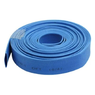 Image of sourcingmap rate 2:1 Blue Polyolefin 8mm Dia Heat Shrink Shrinkable Tube 3 Meter