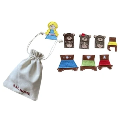 Image of Children&#039;s Storytelling Finger Puppet Set Goldilocks and the Three Bears Story