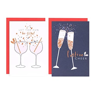 Image of Hallmark Charity Christmas Cards, 2 Party Themed Designs, Pack of 12 Various,25559884