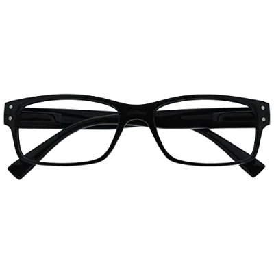 Image of The Reading Glasses Company Mens Black Large Designer Style Readers Spring Hinges R11 1 +1.50