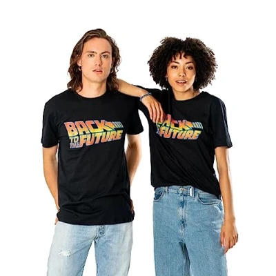 Image of CID Back to The Future Logo T Shirt, Black, M