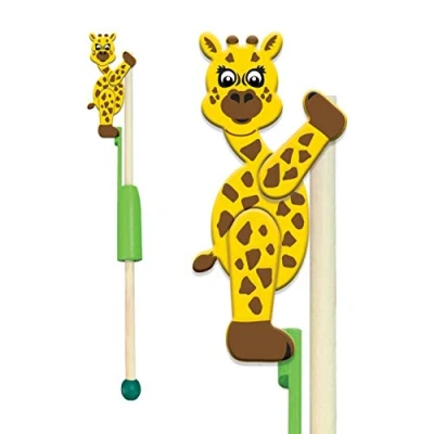 Image of Animal Acrobats Giraffe from Deluxebase. A Wooden Safari Toy for Toddlers and Kids